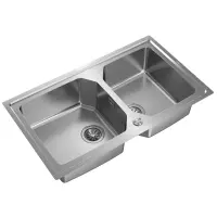 Inox Sink TEKA 2 in 1 Installation 2 troughs 86,4x50,4cm BROOKLYN 90 M-XP 2Β