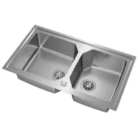 Inox Sink TEKA 2 in 1 Installation 2 troughs 86,4x50,4cm BROOKLYN 90 M-XP 2Β