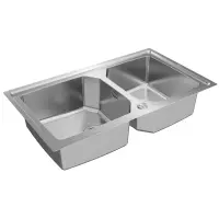 Inox Sink TEKA 2 in 1 Installation 2 troughs 86,4x50,4cm BROOKLYN 90 M-XP 2Β