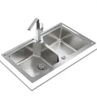 Inox Sink TEKA 2 in 1 Installation 2 troughs 86,4x50,4cm BROOKLYN 90 M-XP 2Β