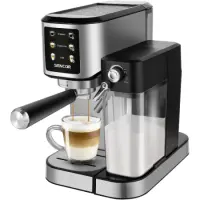 Sencor SES 4910SS 20Bar 1350W Espresso Machine with Removable Milk Container for Cappuccino Drinks - Late Silver