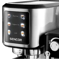 Sencor SES 4910SS 20Bar 1350W Espresso Machine with Removable Milk Container for Cappuccino Drinks - Late Silver