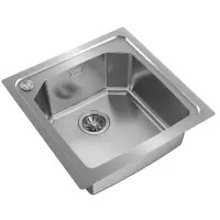 Inox sink TEKA 2 in 1 installation 1 Troughs 50,4x51,4cm BROOKLYN 50 M-XP 1B