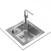 Inox sink TEKA 2 in 1 installation 1 Troughs 50,4x51,4cm BROOKLYN 50 M-XP 1B