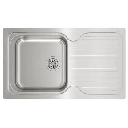 Stainless Steel Sink TEKA 1 Trough with Apron for Built-in Installation 86x50cm CLASSIC 1B 1D TOTAL