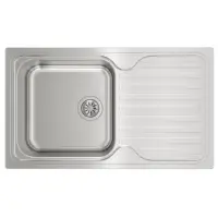 Stainless Steel Sink TEKA 1 Trough with Apron for Built-in Installation 86x50cm CLASSIC 1B 1D TOTAL