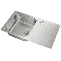 Stainless Steel Sink TEKA 1 Trough with Apron for Built-in Installation 86x50cm CLASSIC 1B 1D TOTAL