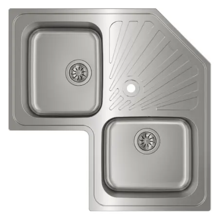 Stainless Steel Sink TEKA 1 Trough with Apron for Built-in Installation 86x50cm CLASSIC 1B 1D TOTAL