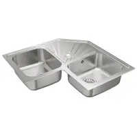 Stainless Steel Sink TEKA 1 Trough with Apron for Built-in Installation 86x50cm CLASSIC 1B 1D TOTAL