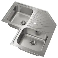 Stainless Steel Sink TEKA 1 Trough with Apron for Built-in Installation 86x50cm CLASSIC 1B 1D TOTAL