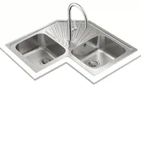 Stainless Steel Sink TEKA 1 Trough with Apron for Built-in Installation 86x50cm CLASSIC 1B 1D TOTAL