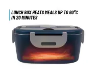 Lunch Box N'OVEEN LB745 City INOX Interior Quick Heater 60W Blue