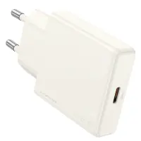 Travel Charger Hoco N44 Biscuit Ultra Thin Charging USB-C PD30W Fast Charge Moonlight White