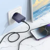 Travel Charger Hoco N44 Biscuit Ultra Thin USB-C PD30W Fast Charge Titanium Blue