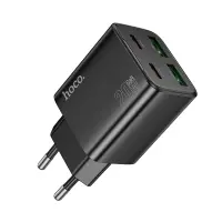 Travel Charger Hoco N56 Fundador Quad Port Charging 2x USB-C 20W + 2x USB-A 20W Black