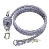 Hoco Multifunctional Lanyard/Charging Cable  USB-C το USB-C Denim Blue 1.8m