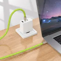 Hoco Multifunctional Lanyard/Charging Cable  USB-C το USB-C Fluorescent Green 1.8m