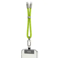 Hoco Multifunctional Wrist Lanyard/Charging Cable USB-C to USB-C Fluorescent Green 22cm