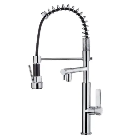 TEKA Stainless Steel Sink Faucet Professional Type with Extra Spout, Rotatable with Pull-Down Shower FOT 999 Maestro