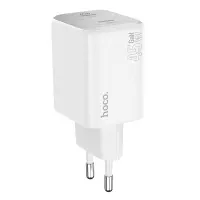 Hoco N42 Elogiado Charger with 2xUSB-C 45W Charging Outputs White