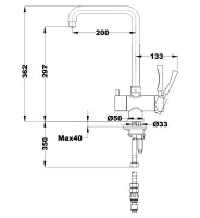 Inox TEKA Sink Faucet with Rotatable Faucet & Filter Connection Option OS 210 TOTAL
