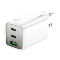 Hoco N49 Glorious Travel Charger with 2xUSB-C 65W and USB-A 30W Charging Outputs White