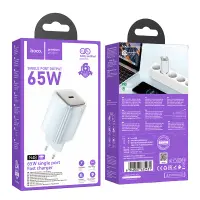 Hoco N48 Glorious Travel Charger with USB-C 65W Blue