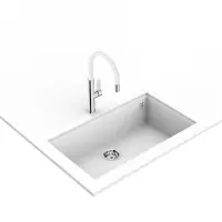 TEKA Stainless Steel Sink Faucet Rotating Easy-Quick FOT 995 3/8”-1/2”TOTAL Chrome White