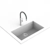 TEKA Stainless Steel Sink Faucet Rotating Easy-Quick FOT 995 3/8”-1/2”TOTAL Stone Grey