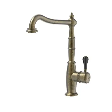 TEKA Stainless Steel Sink Faucet Rotating, Retro Design & Ceramic Handle FO 915 3/8”-1/2”TOTAL Brass