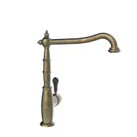 TEKA Stainless Steel Sink Faucet Rotating, Retro Design & Ceramic Handle FO 915 3/8”-1/2”TOTAL Brass