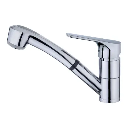 Inox TEKA Sink Faucet Low, Swivel with Pull-Out Shower 2 Functions MTP 978 1/2”Maestro