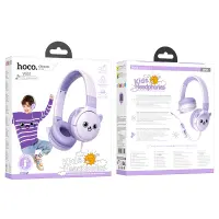 Kids Headphones Hoco W61 with Microphone 3.5mm Dream Purple 1.2m