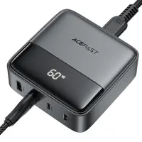 Acefast  Z6 Desk Charger / Power Station Z6  with 4 Charging Outputs 2xUSB-C and 2xUSB-A  65W Black