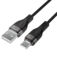 Data Cable Acefast C11-04 USB-A  to USB-C 3A Magnetic Braid Black 1.2m