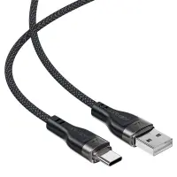 Data Cable Acefast C11-04 USB-A  to USB-C 3A Magnetic Braid Black 1.2m