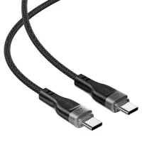 Data Cable Acefast C11-03  USB-C to USB-C 60W 20V/3A  Magnetic Braid Black 1.2m