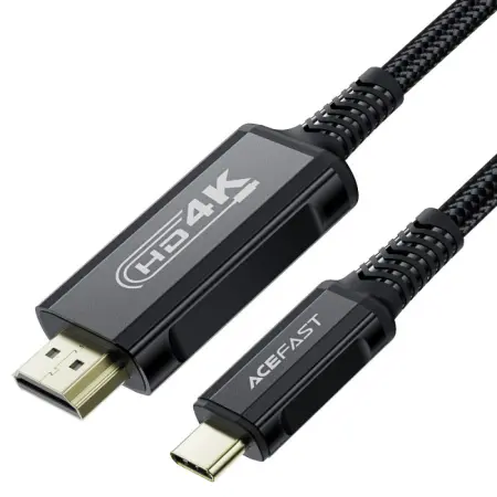 Video Cable Acefast C1-10 USB-C to HDTV 4K 60Hz HDR 1.8m Black Braided