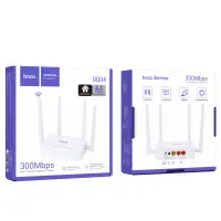 WiFi Router Hoco DQ04 300Mbps 4x5dBi 2.4GHz White