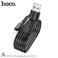 Data Cable Hoco DU01 Novel USB to Lightning 2.4A  Charging and Data Transfer Black 1m