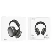 Wireless Stereo Headphone Hoco. ESD15 Cool Shadow V5.3 400mAh 12h Use Time with Micro SD, Microphone  and AUX Ports Deep Space Grey