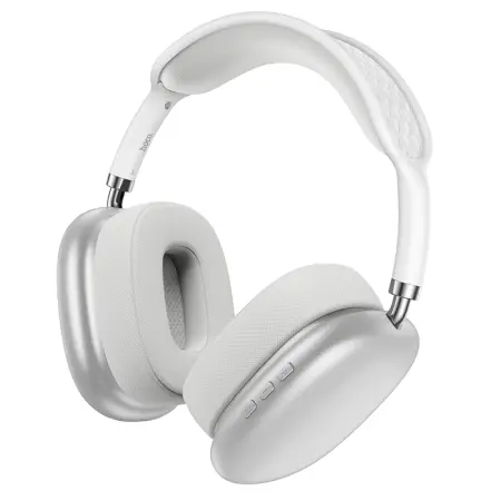 Wireless Stereo Headphone Hoco ESD15 Cool Shadow V5.3 400mAh 12h Use Time with Micro SD and AUX Ports Silver