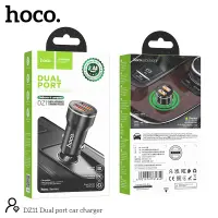 Car Charger Hoco DZ11 Dual USB-A Ports 2.4A Black