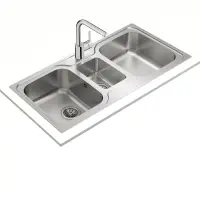 Stainless Steel Sink TEKA Triple Bowl for Built-in Installation 100x50cm CLASSIC 2½B TOTAL