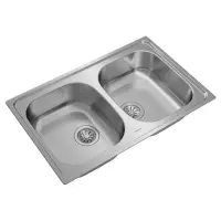 Stainless Steel Sink TEKA Double Bowl for Built-in Installation 79x50cm UNIVERSE 80 TOTAL Matt