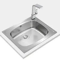 Stainless Steel Sink TEKA Single Bowl for Built-in Installation 60x51cm UNIVERSE 60 TOTAL