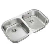 Stainless Steel Sink TEKA Double Bowl for Built-in Installation 82.8x48.5cm STYLO 2B TOTAL Matt