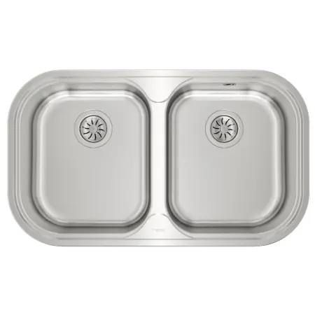 Stainless Steel Sink TEKA Double Bowl for Built-in Installation 82.8x48.5cm STYLO 2B TOTAL