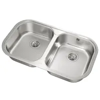 Stainless Steel Sink TEKA Double Bowl for Built-in Installation 82.8x48.5cm STYLO 2B TOTAL