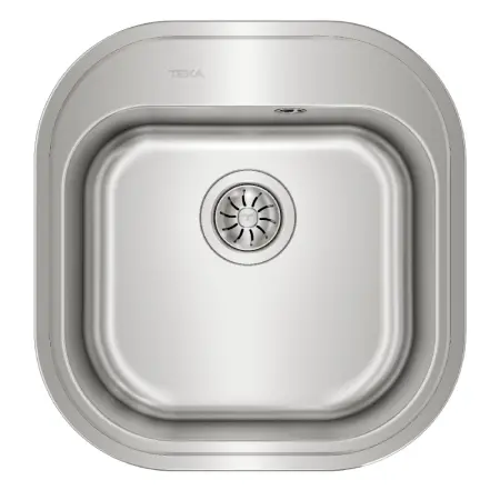 Stainless Steel Sink TEKA Single Bowl for Built-in Installation 46.5x48.5cm STYLO 1B TOTAL